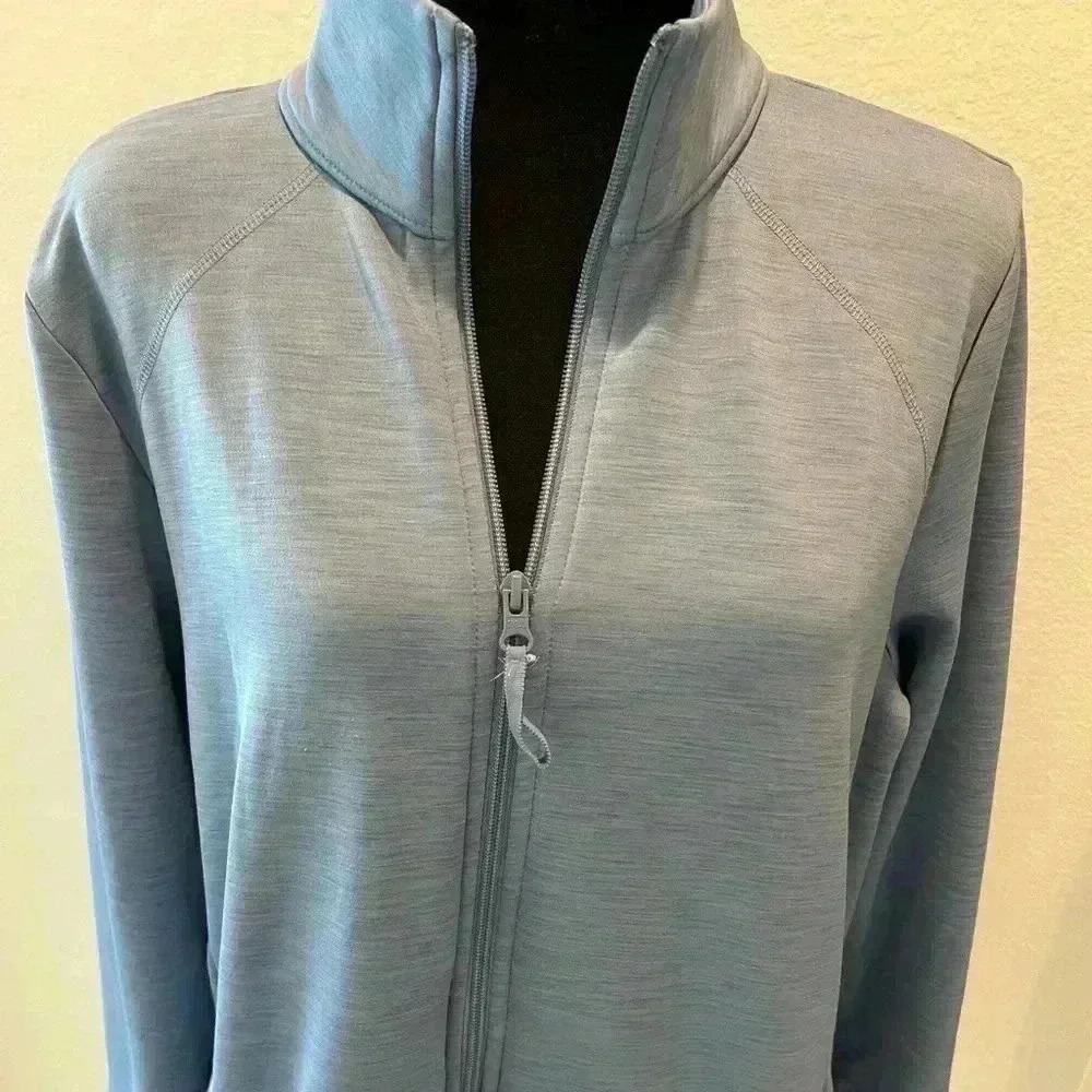 T by Talbots 2xp ladies jacket coat long sleeve blueish/purple zipper front